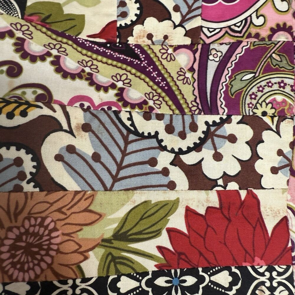 Vera Bradley Medley Patchwork Floral Shoulder Bag Tote 13x13x4.5 GUC - Picture 3 of 16